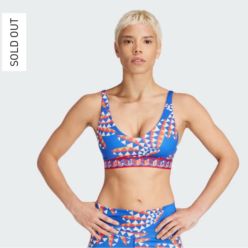 NWT Adidas SPORTS BRA CREATED WITH FARM RIO,